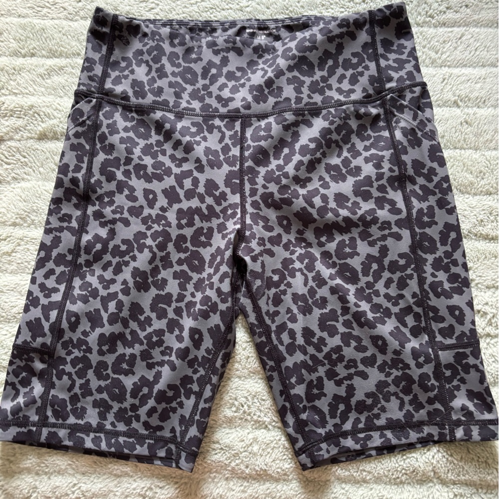 KIAVA Olive Green Leopard Print Bike Shorts